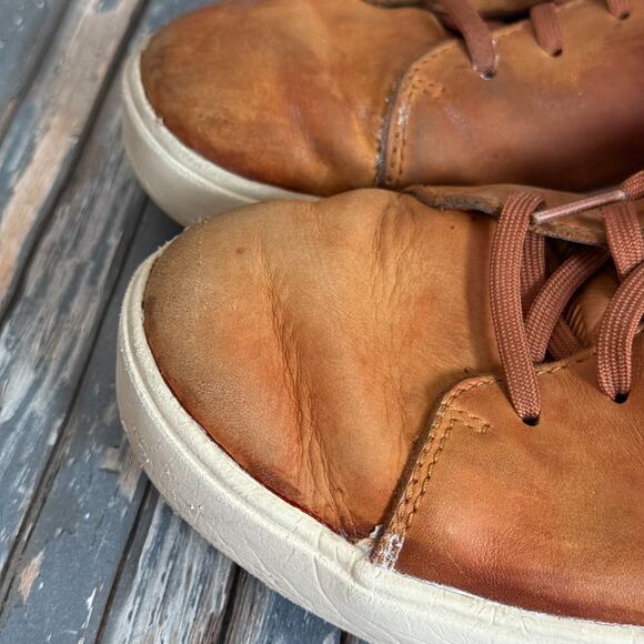 Olukai Mens Lae Ahi Li Ili Shoes 11 Brown Leather Sneakers Lace Up Comfort main image 5